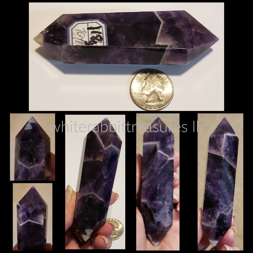Chevron Amethyst Double Terminated Point